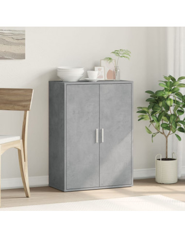 Credenza Grigio Cemento 60x31x84 cm in Legno Multistrato