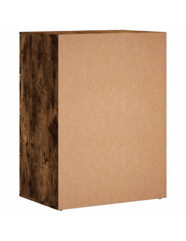 Credenza Rovere Fumo 60x39x80 cm in Legno Multistrato