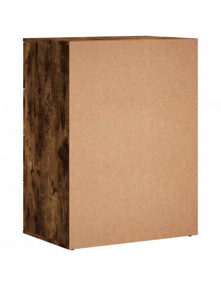 Credenza Rovere Fumo 60x39x80 cm in Legno Multistrato
