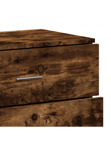 Credenza Rovere Fumo 60x39x80 cm in Legno Multistrato