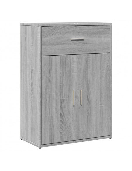 Credenza Grigio Sonoma 60x30x84 cm in Legno Multistrato