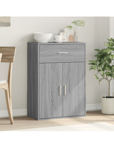 Credenza Grigio Sonoma 60x30x84 cm in Legno Multistrato