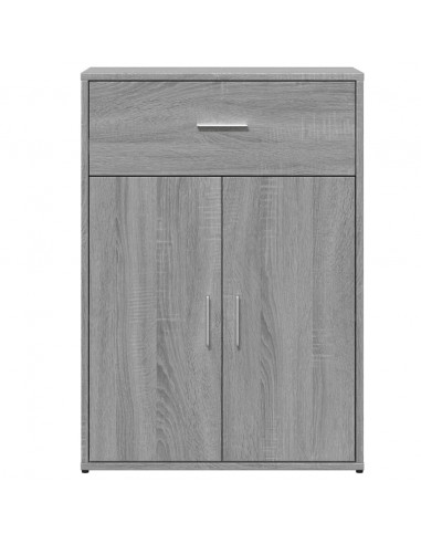 Credenza Grigio Sonoma 60x30x84 cm in Legno Multistrato