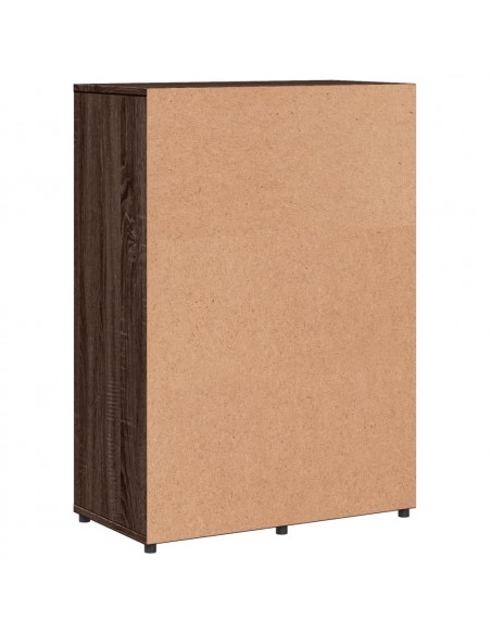 Credenza Rovere Marrone 60x31x84 cm in Legno Multistrato