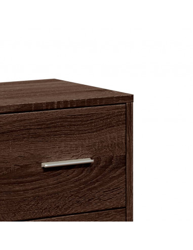 Credenza Rovere Marrone 60x31x84 cm in Legno Multistrato