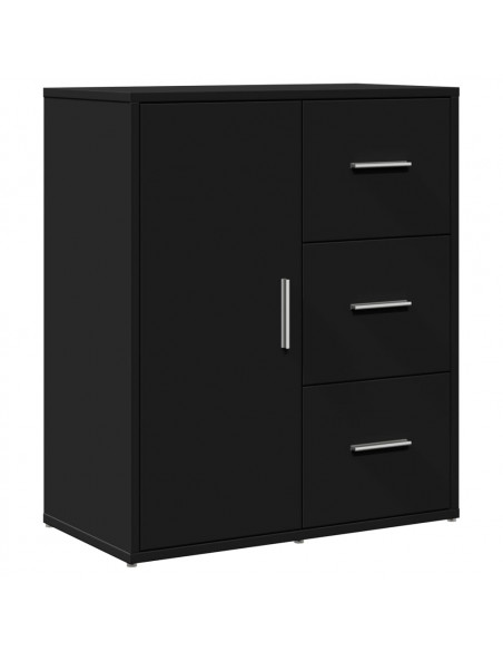 Credenza Nero 60x31x70 cm in Legno Multistrato