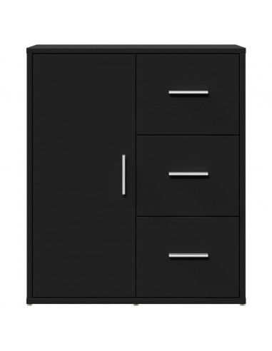 Credenza Nero 60x31x70 cm in Legno Multistrato