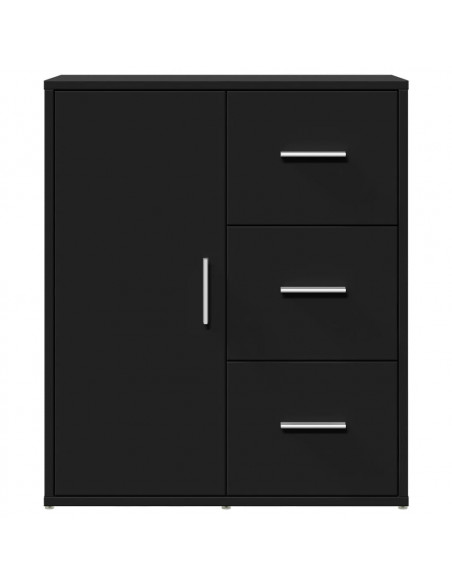 Credenza Nero 60x31x70 cm in Legno Multistrato