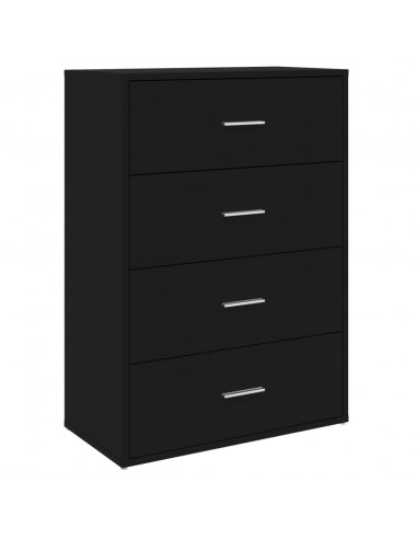 Credenza Nera 60x31x84 cm in Legno Multistrato