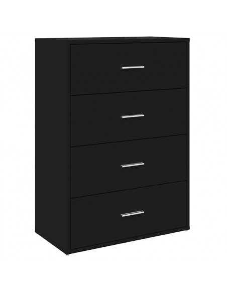 Credenza Nera 60x31x84 cm in Legno Multistrato