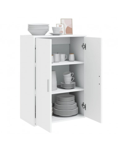 Credenza Bianca 60x31x84 cm in Legno Multistrato