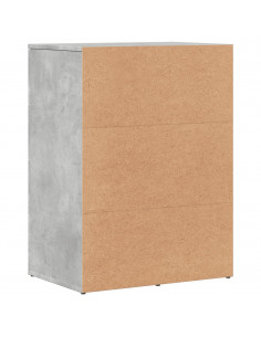Credenza Grigio Cemento 59x39x80 cm in Legno Multistrato 2