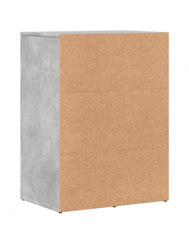 Credenza Grigio Cemento 59x39x80 cm in Legno Multistrato