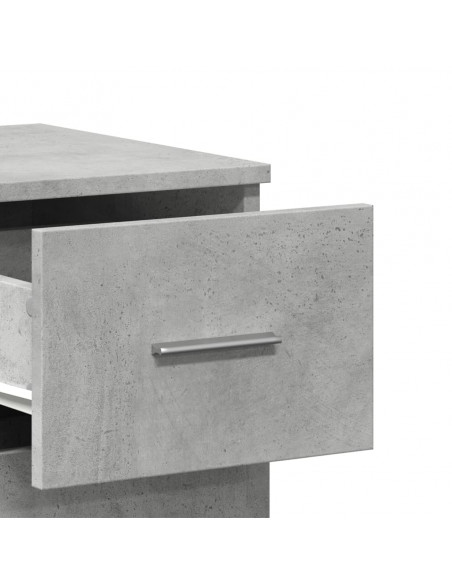 Credenza Grigio Cemento 59x39x80 cm in Legno Multistrato