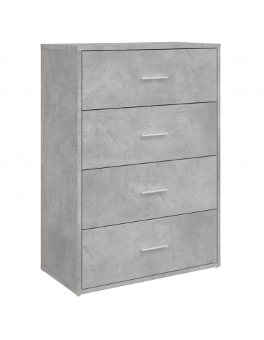 Credenza Grigio Cemento 60x31x84 cm in Legno Multistrato