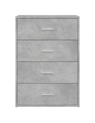 Credenza Grigio Cemento 60x31x84 cm in Legno Multistrato