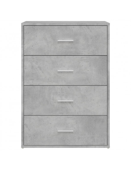 Credenza Grigio Cemento 60x31x84 cm in Legno Multistrato