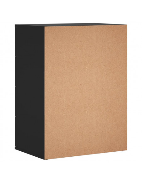 Credenza Nera 60x39x80 cm in Legno Multistrato