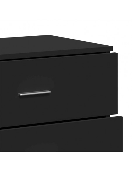 Credenza Nera 60x39x80 cm in Legno Multistrato