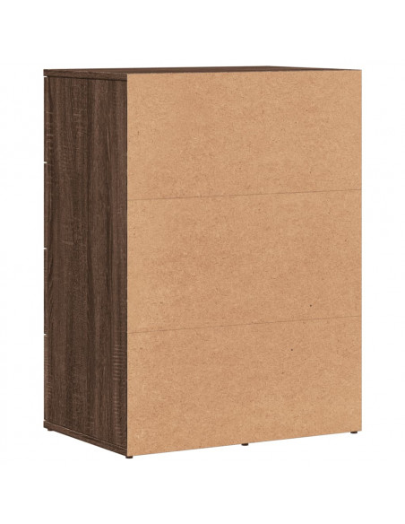 Credenza Rovere Marrone 59x39x80 cm in Legno Multistrato