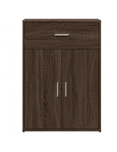 Credenza Rovere Marrone 60x30x84 cm in Legno Multistrato