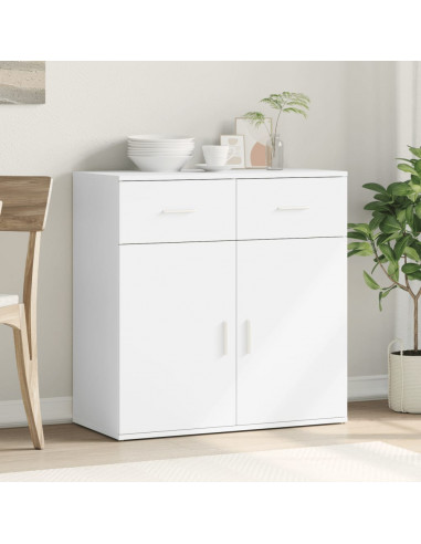 Credenza Bianca 79x38x80 cm in Legno Multistrato