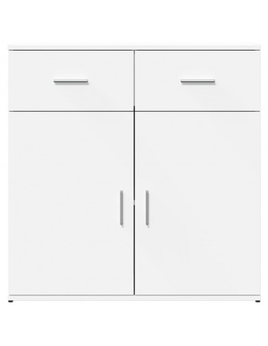 Credenza Bianca 79x38x80 cm in Legno Multistrato