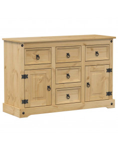 Credenza Corona 115x40x76 cm in Legno Massello di Pino 2