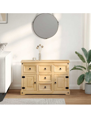 Credenza Corona 115x40x76 cm in Legno Massello di Pino