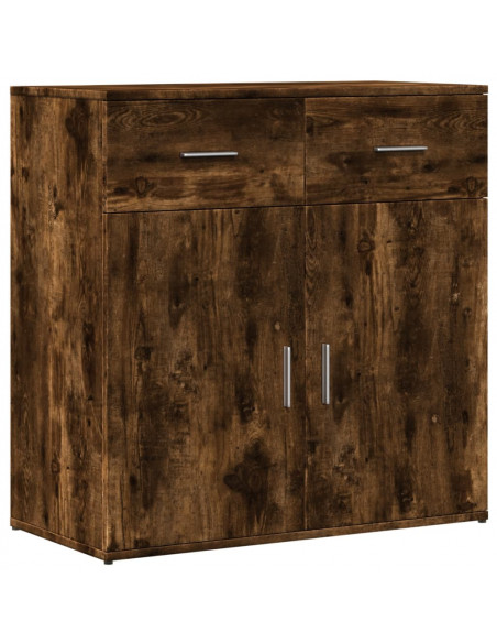 Credenza Rovere Fumo 79x38x80 cm in Legno Multistrato