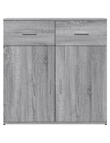 Credenza Grigio Sonoma 79x38x80 cm in Legno Multistrato