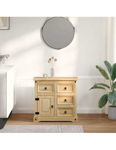 Credenza Corona 87x40x76 cm in Legno Massello di Pino