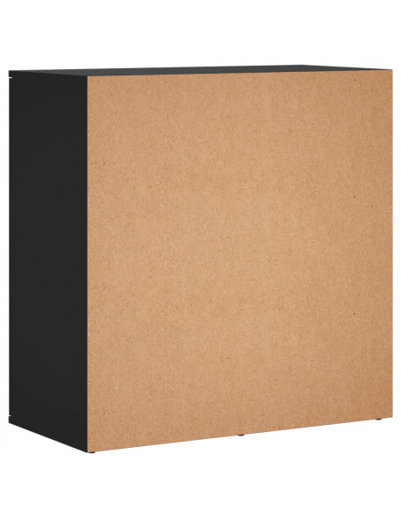 Credenza Nera 79x38x80 cm in Legno Multistrato