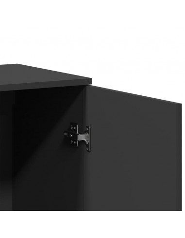 Credenza Nera 79x38x80 cm in Legno Multistrato