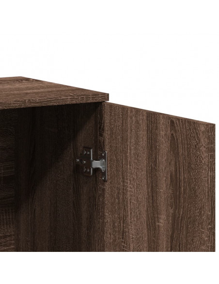 Credenza Rovere Marrone 79x38x80 cm in Legno Multistrato