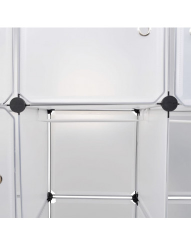 Armadietto Modulare 14 Scomparti Bianco 37 x 146 x 180,5 cm