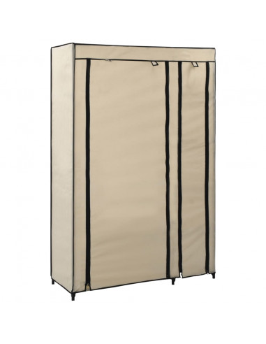 Armadi Pieghevoli 2 pz Crema 110x45x175 cm in Tessuto