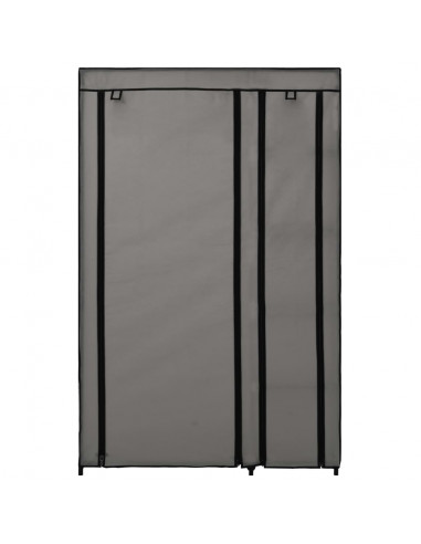 Armadi Pieghevoli 2 pz Grigi 110x45x175 cm in Tessuto