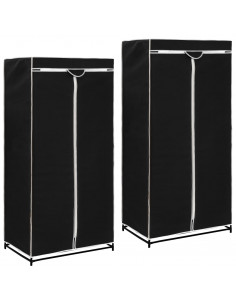 Armadio 2 pz Nero 75x50x160 cm 2