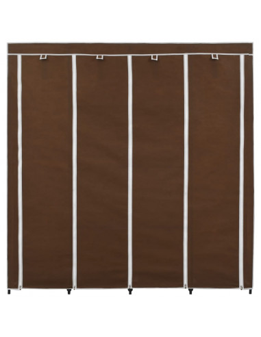 Guardaroba con 4 Scomparti Marrone 175x45x170 cm