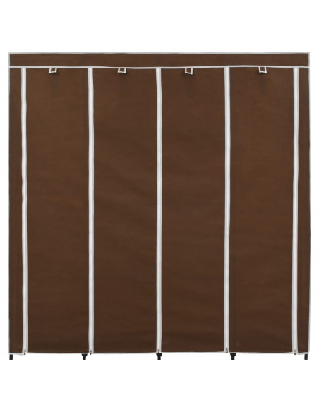 Guardaroba con 4 Scomparti Marrone 175x45x170 cm