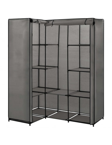 Armadio Angolare Grigio 130x87x169 cm