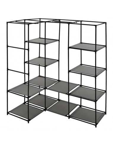 Armadio Angolare Grigio 130x87x169 cm