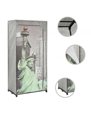 Armadio New York 75x45x160 cm in Tessuto