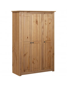 Armadio a 3 Ante 118x50x171,5cm Legno di Pino Panama Range 2