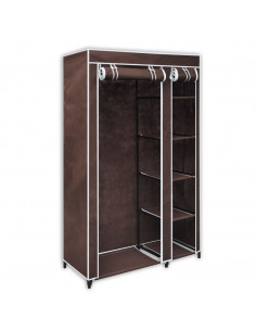 Armadio Guardaroba in Tessuto Marrone 2