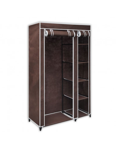 Armadio Guardaroba in Tessuto Marrone