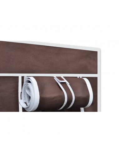 Armadio Guardaroba in Tessuto 2 pz Marrone