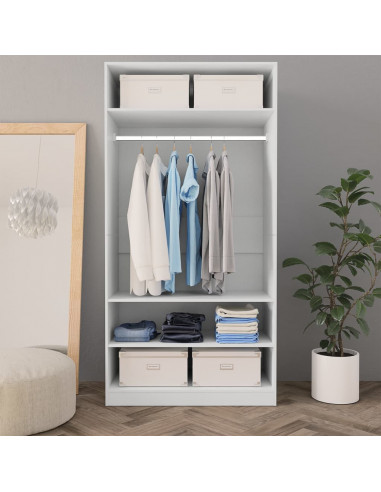 Armadio Rovere Marrone 90x50x200 cm in Legno Multistrato