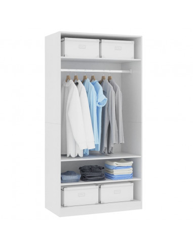 Armadio Rovere Marrone 90x50x200 cm in Legno Multistrato